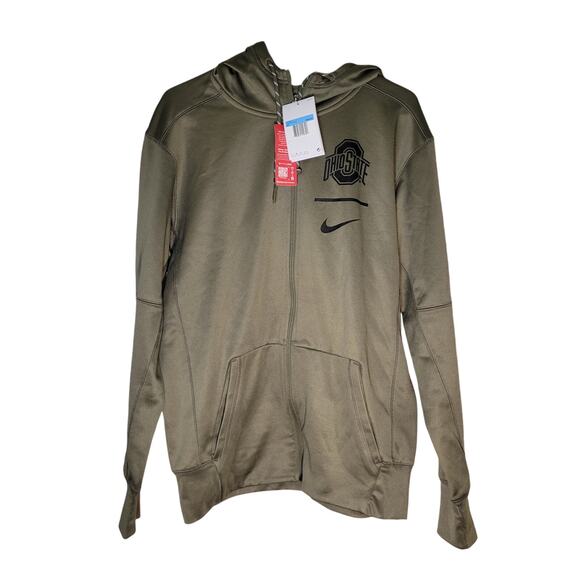 NWT Medium Nike The Ohio State Therma-Fit Zip up Hoodie - Picture 1 of 9